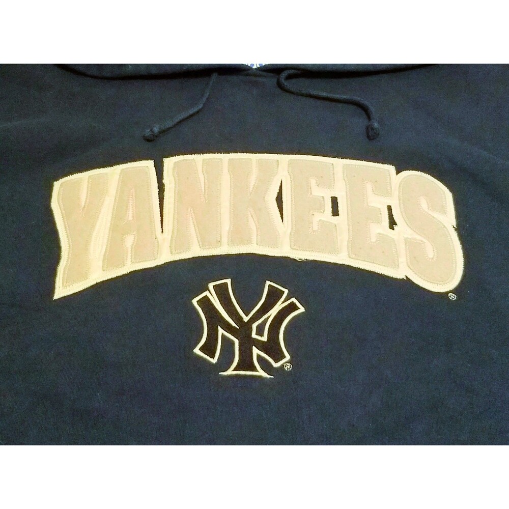Adidas New York Yankees Hoodie Men's Size XL Navy Blue Sweatshirt Baseball Team - Picture 3 of 5